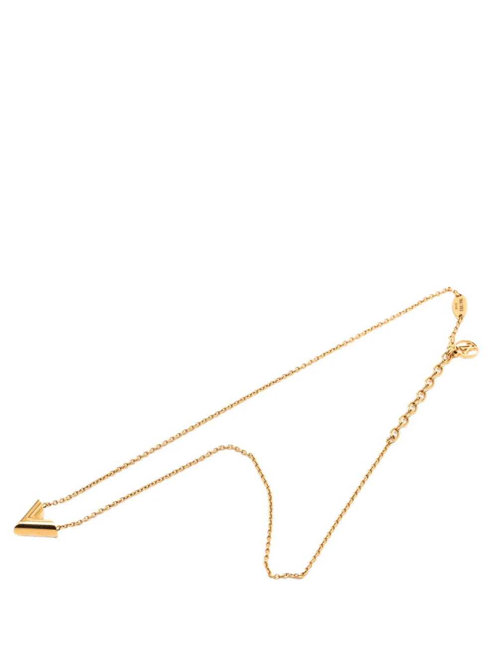 Louis Vuitton Pre-Owned 2015 Gold Plated Essential V Necklace costume necklace - Oro