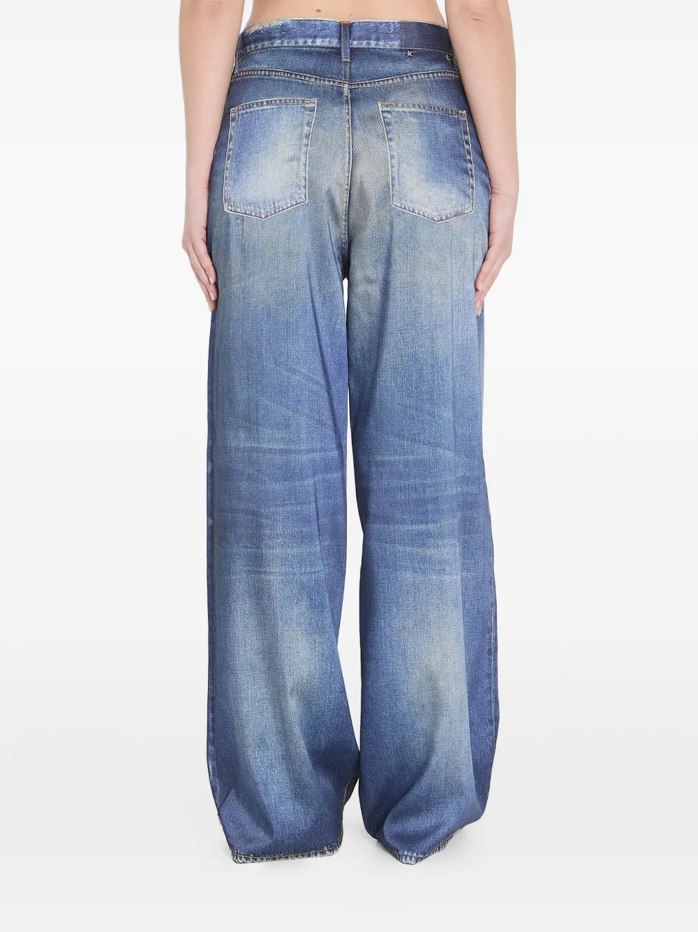 Golden Goose Boyfriend jeans met archief-print Blauw