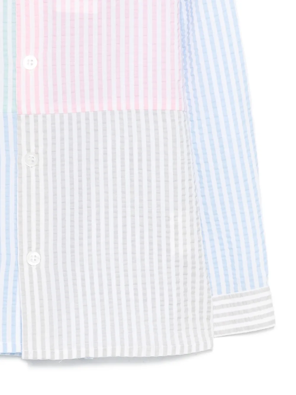  Patachou Striped-pattern Colour-block Shirt - Blue 