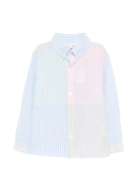 Patachou striped-pattern colour-block shirt