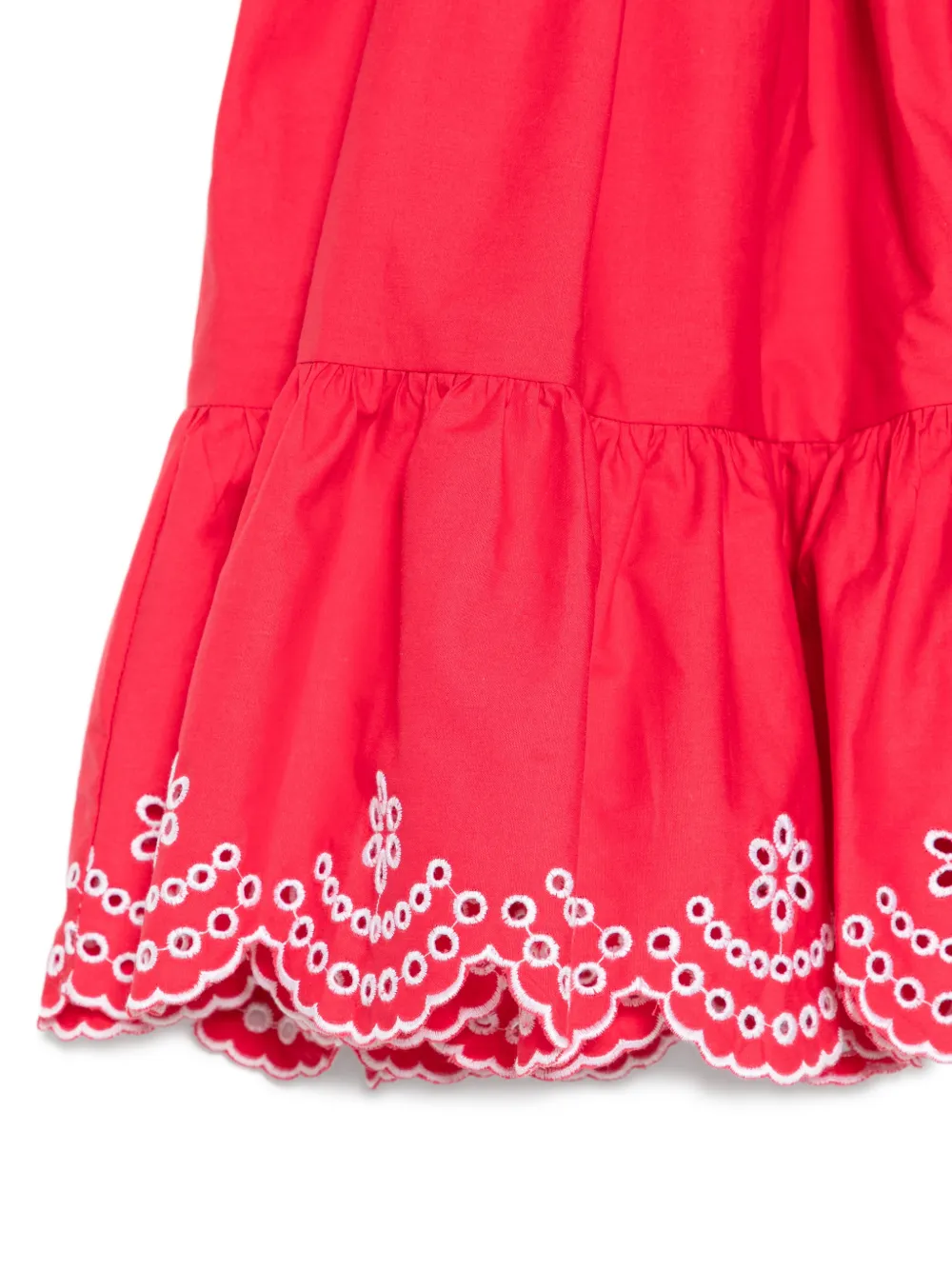 Patachou Broderie anglaise jurk Rood