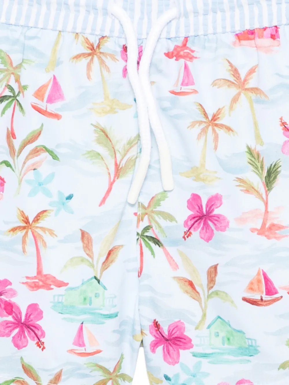 Patachou Shorts met tropische print Blauw