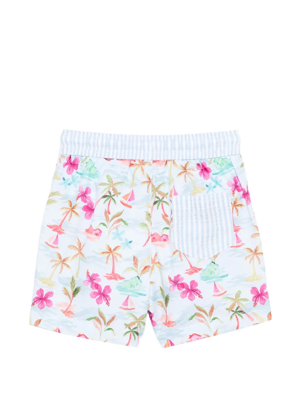 Patachou Shorts met tropische print Blauw