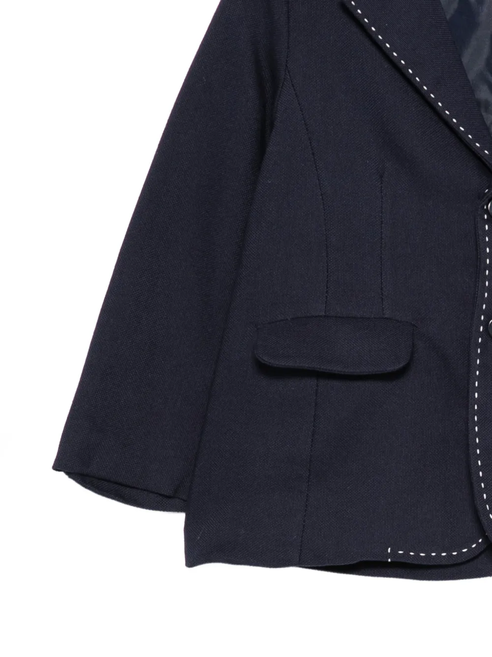Patachou Blazer met enkele rij knopen en stiksel Blauw