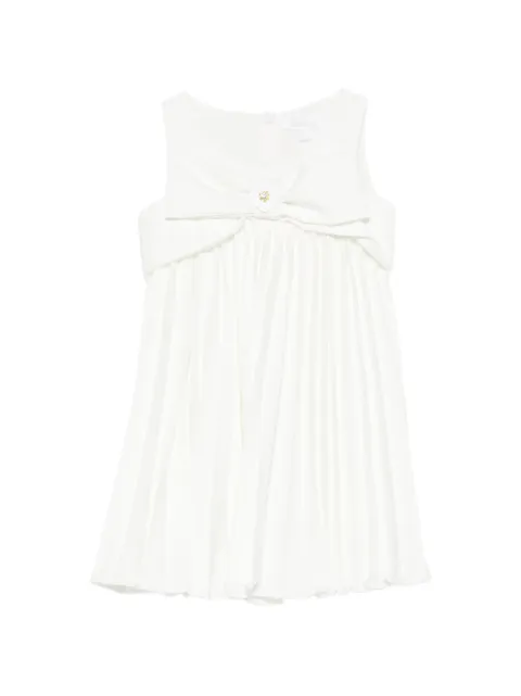 Patachou bow-detail pleated dress