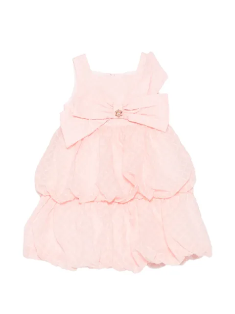 Patachou bow-detail tiered dress