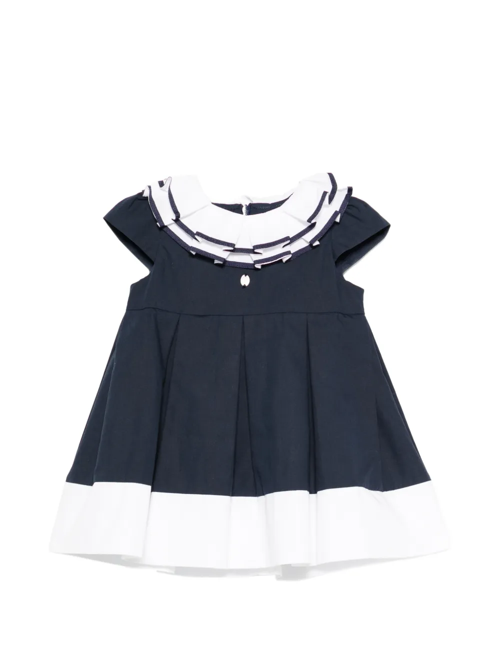 Patachou Abito girocollo con ruches - Blu