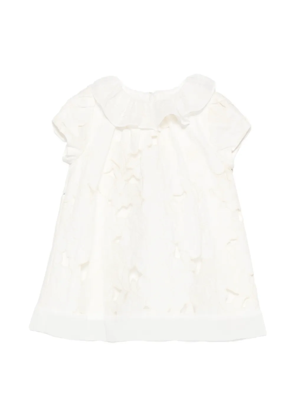 Patachou floral-lace ruffled dress - Nude