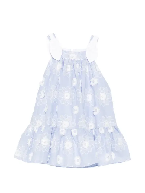 Patachou floral-embroidered bow-detail dress