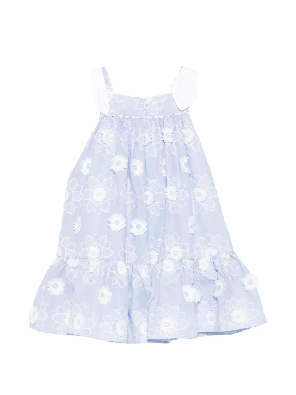 Patachou Jurk met geborduurde bloemen Blauw