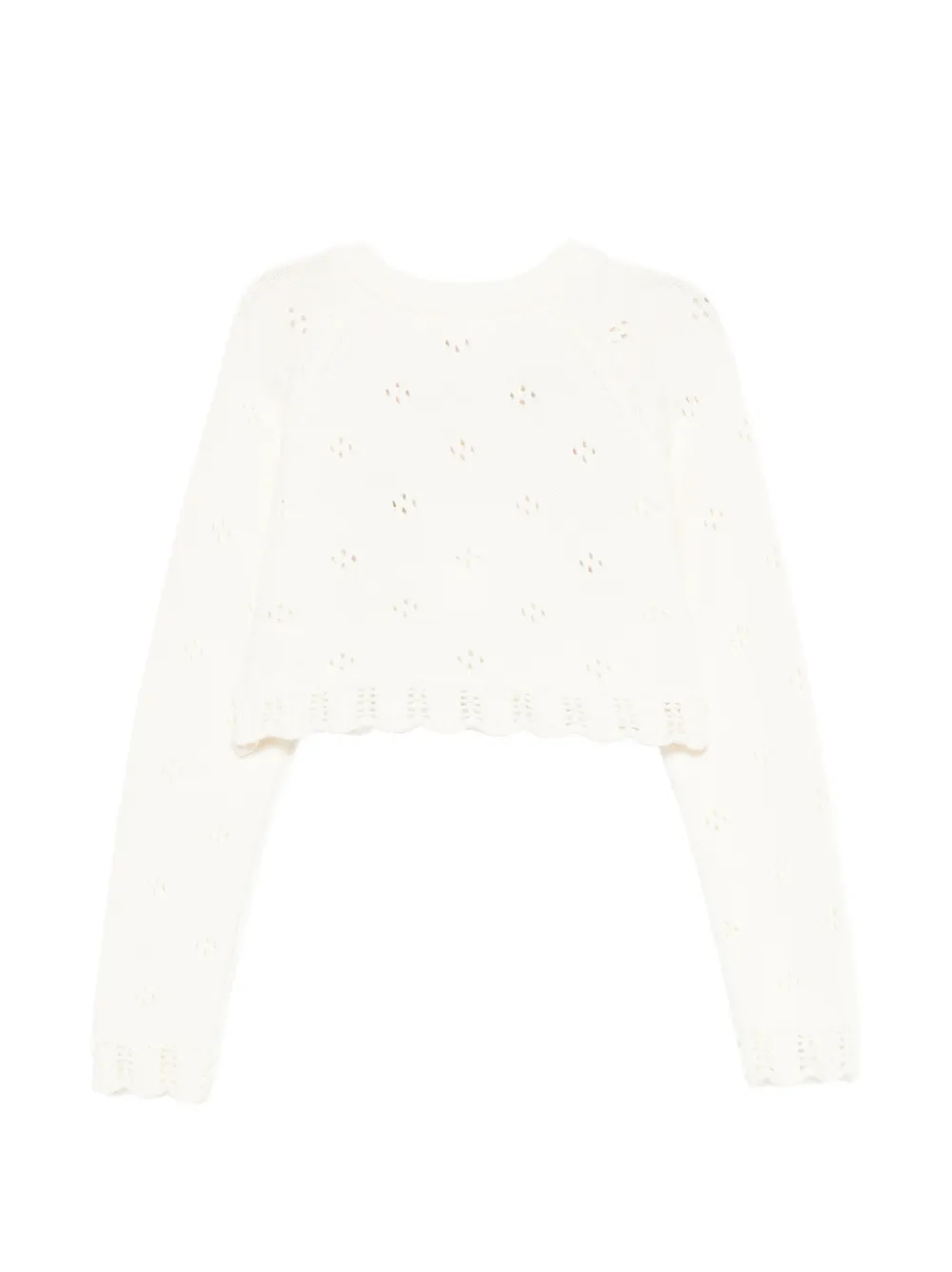 Patachou Gebreid vest met geborduurde bloemen Beige
