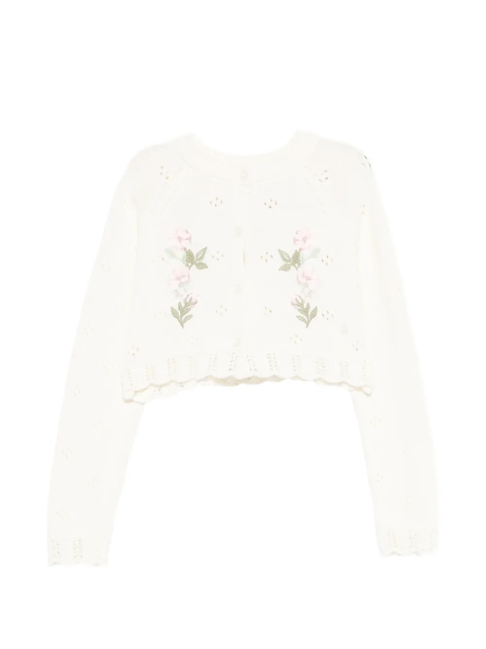 Patachou Cardigan con ricamo floreale - Toni neutri
