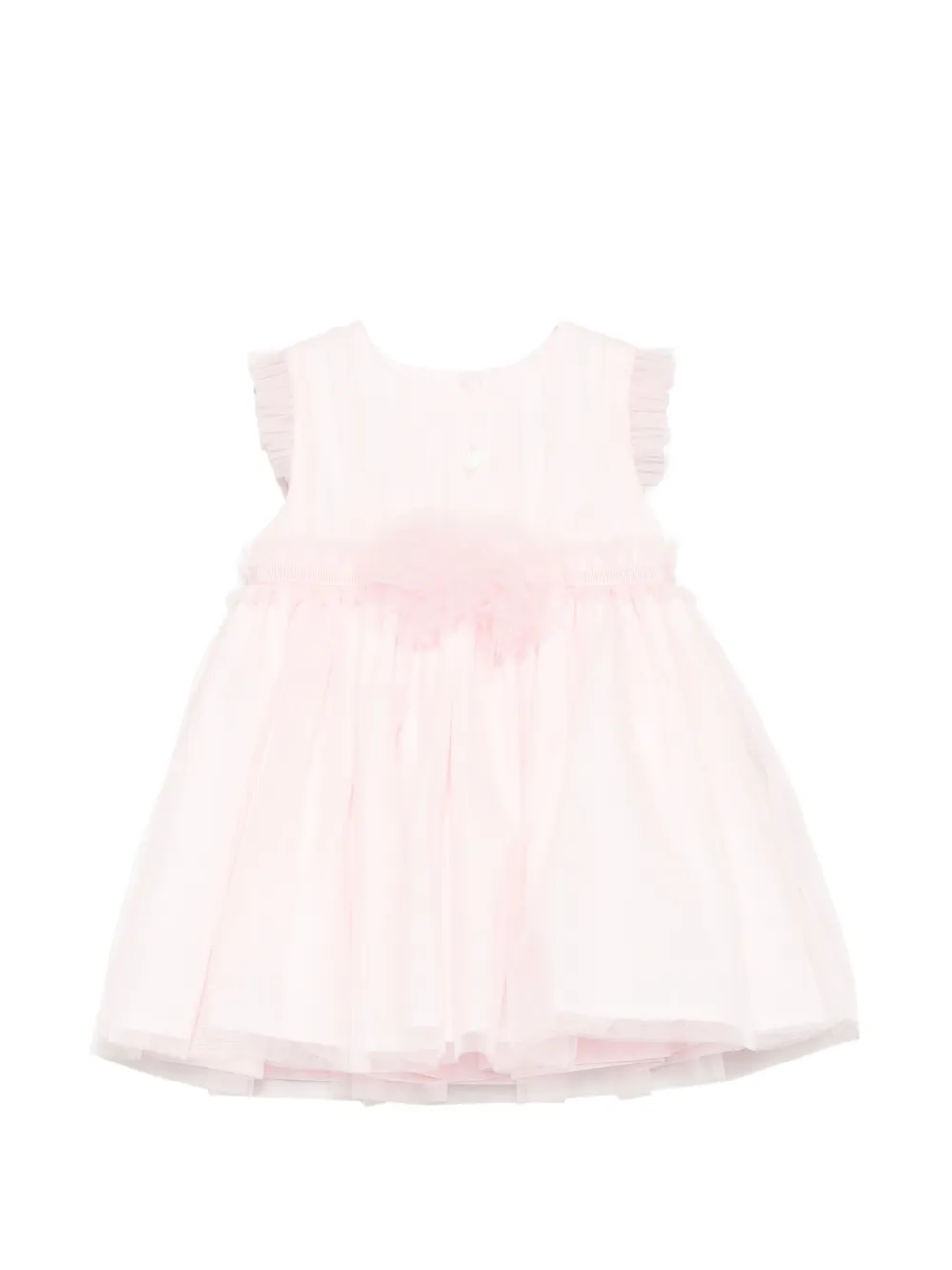 Patachou tulle-overlay ruffled dress - Rosa
