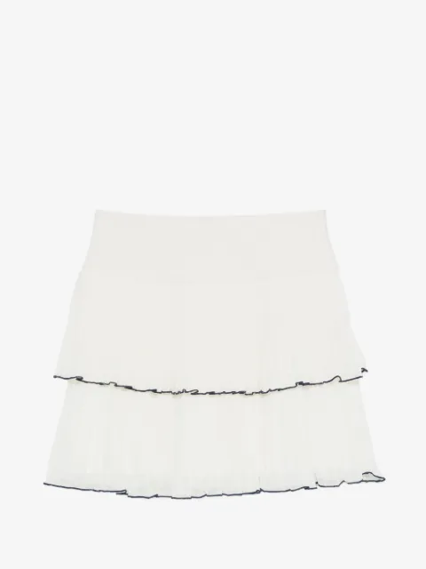 Patachou shirred pleated skirt