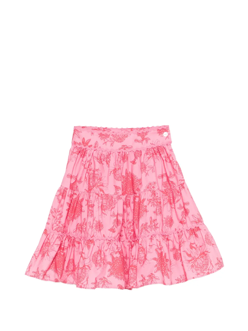 Patachou Gonna a fiori con ruches - Rosa
