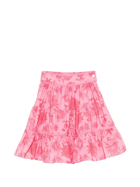 Patachou ruffled floral skirt