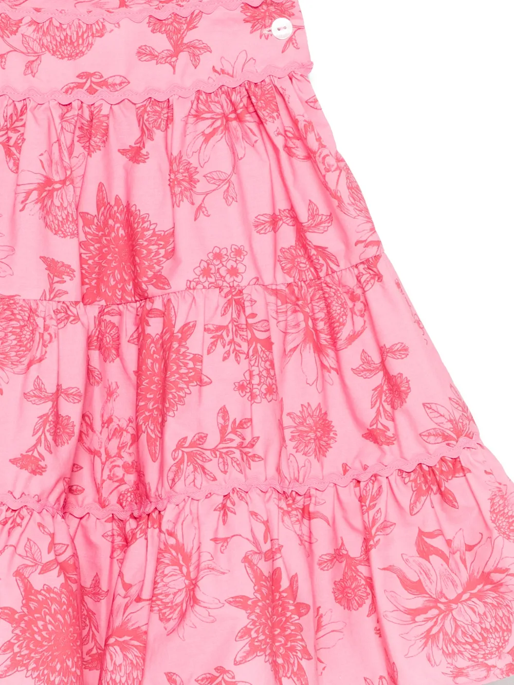 Patachou Rok met ruches en bloemenprint Roze
