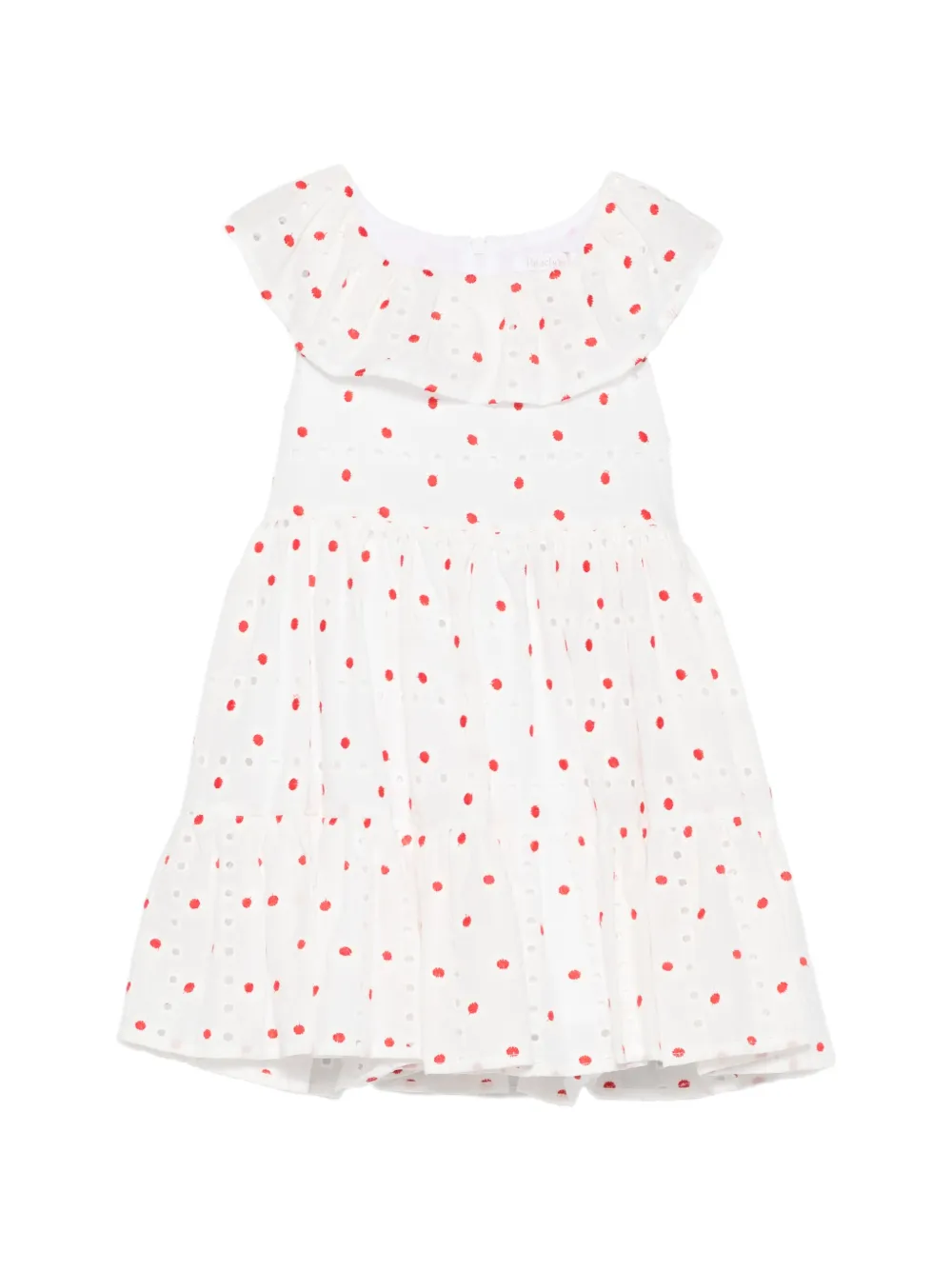 Patachou broderie-anglaise floral-print dress - Bianco