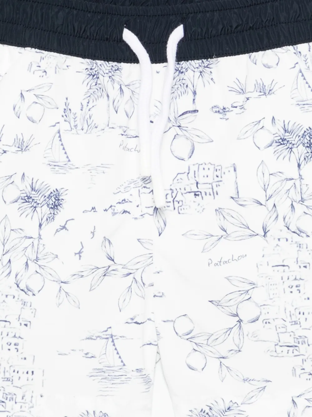 Patachou Shorts met zijstreep en print Wit