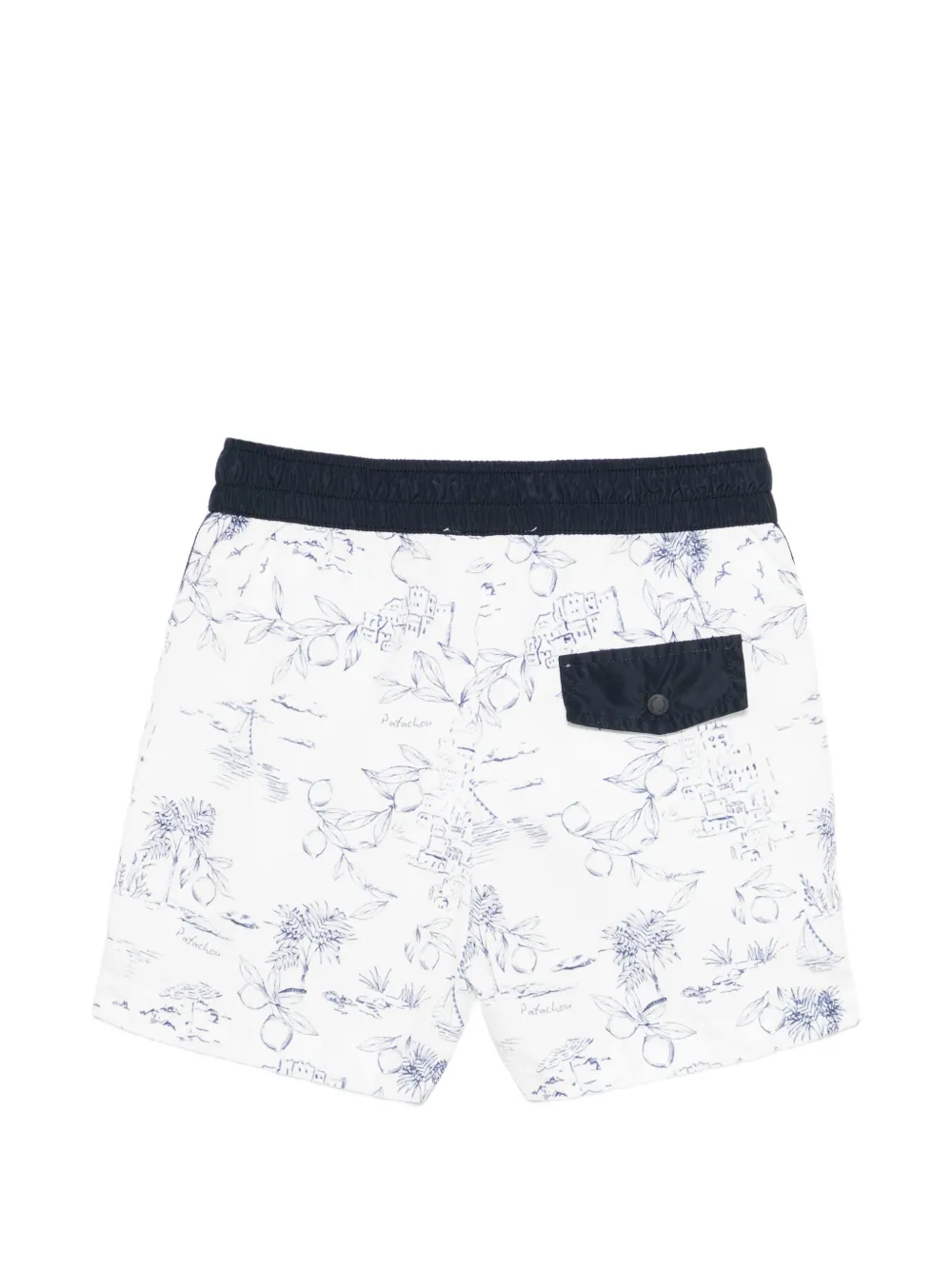 Patachou Shorts met zijstreep en print Wit