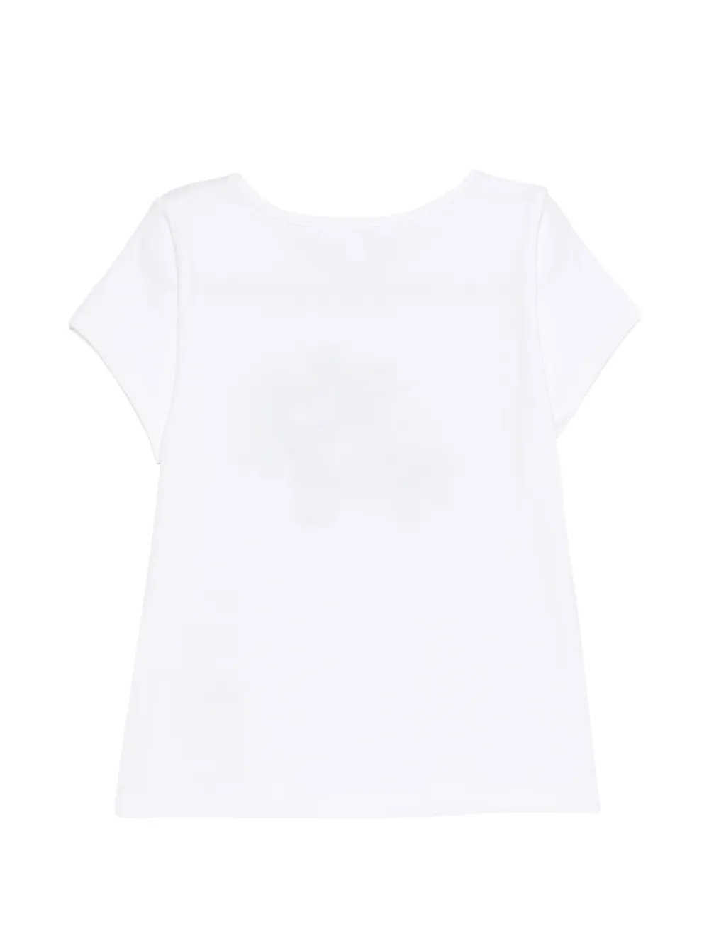 Patachou T-shirt met geborduurde bloemen Wit