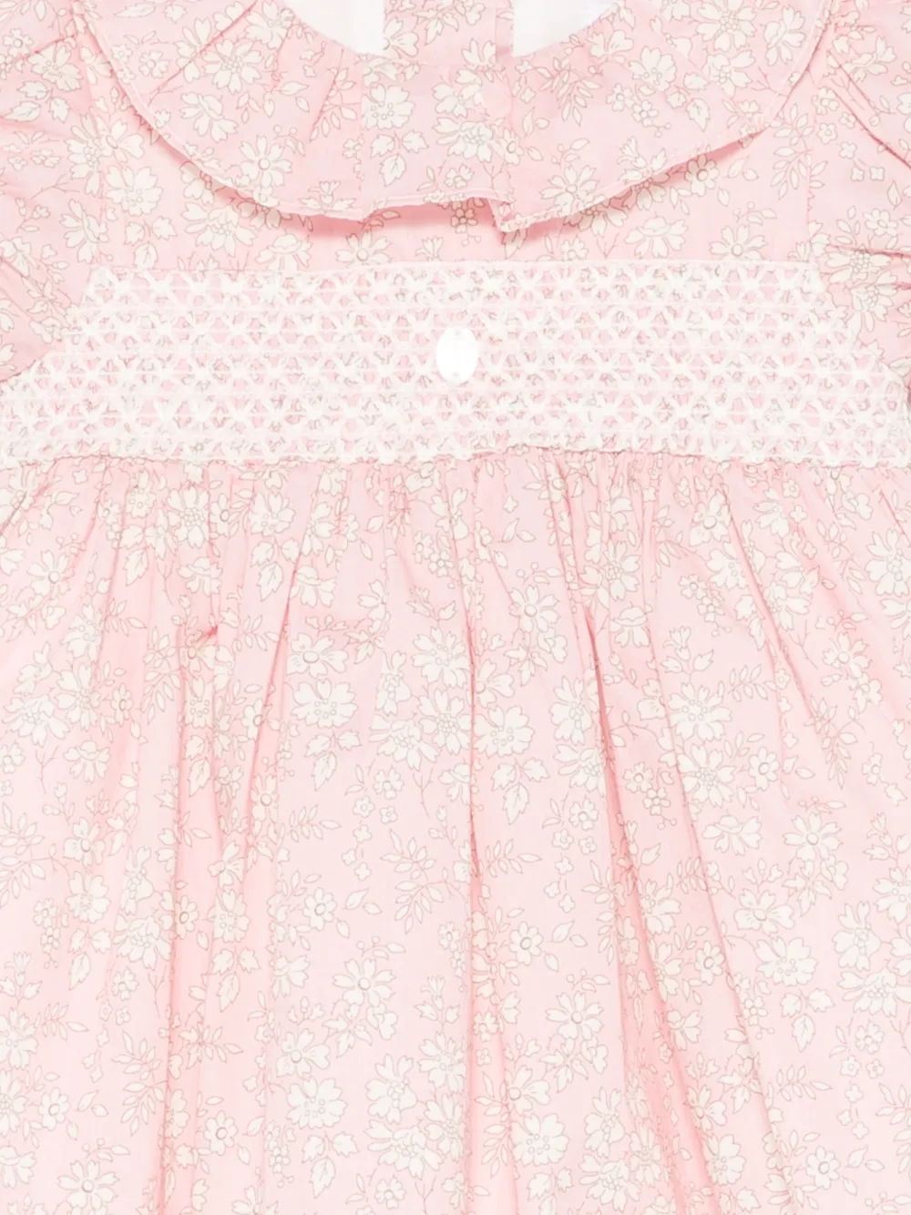 Patachou Gesmockte jurk met bloemenprint Roze