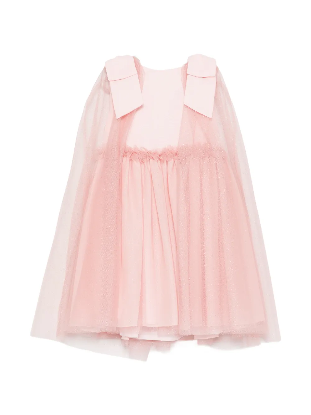 Patachou glitter-effect tulle-overlay dress - Rosa