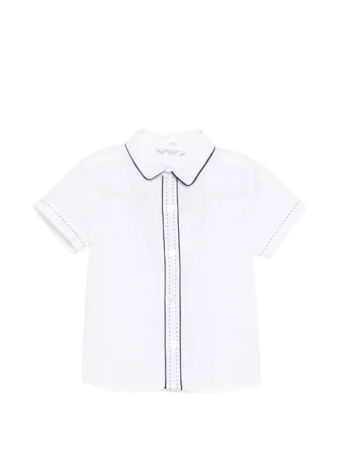 Patachou camisa de mezclilla con ribete en contraste