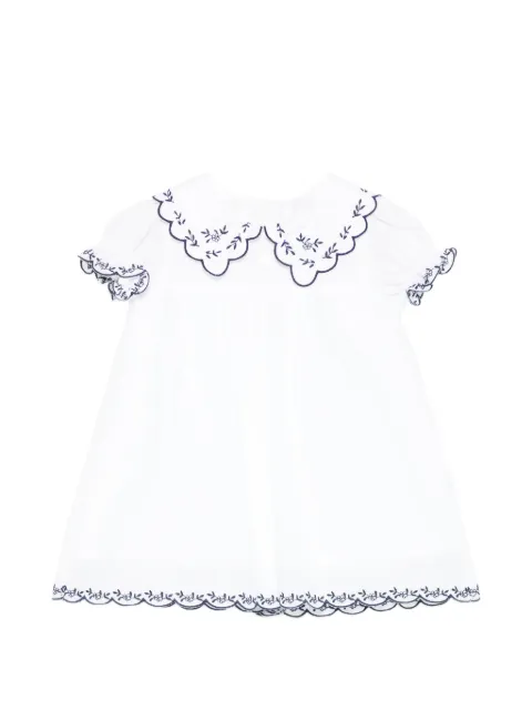 Patachou embroidered scalloped-edge dress