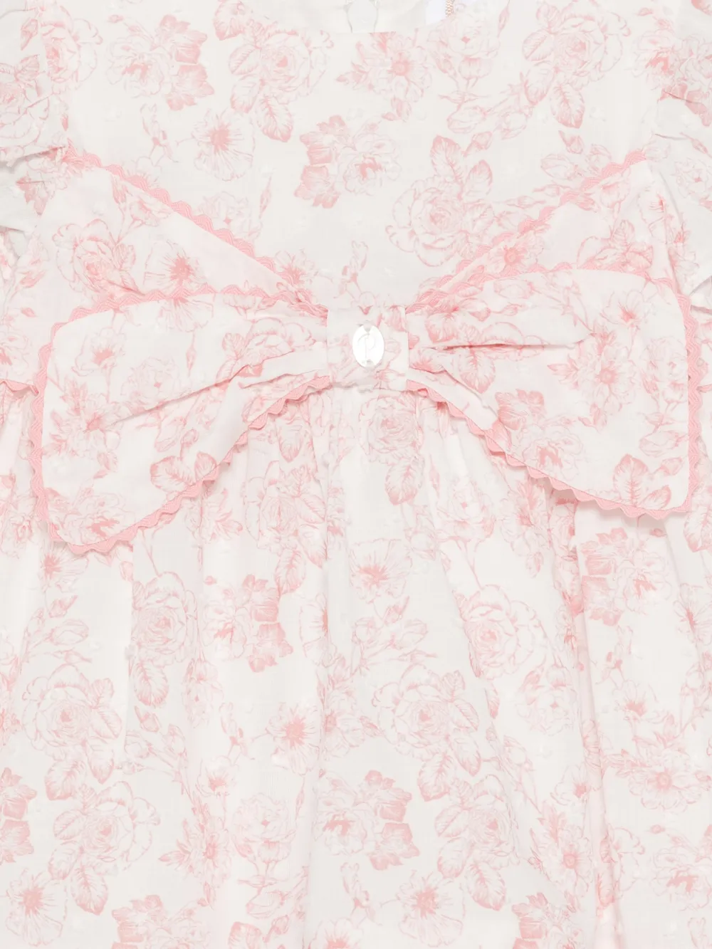 Patachou Jurk met bloemenprint en strikdetail Wit