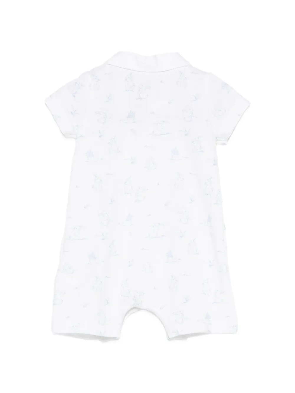  Patachou Short-sleeve Rompers - White 