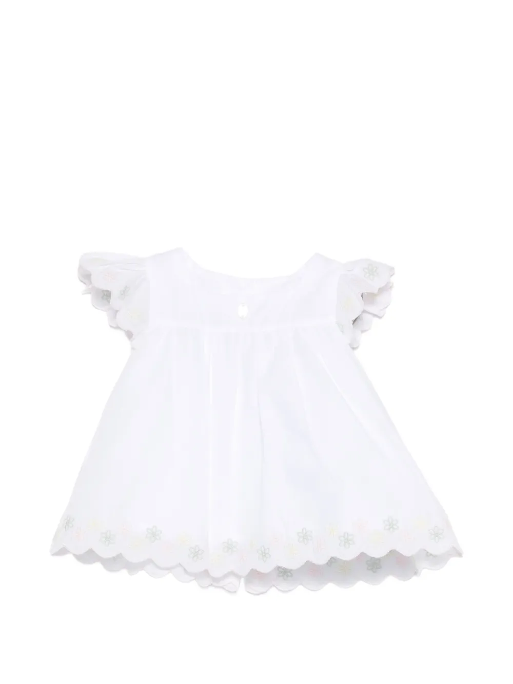 Patachou ruffled floral shorts - White