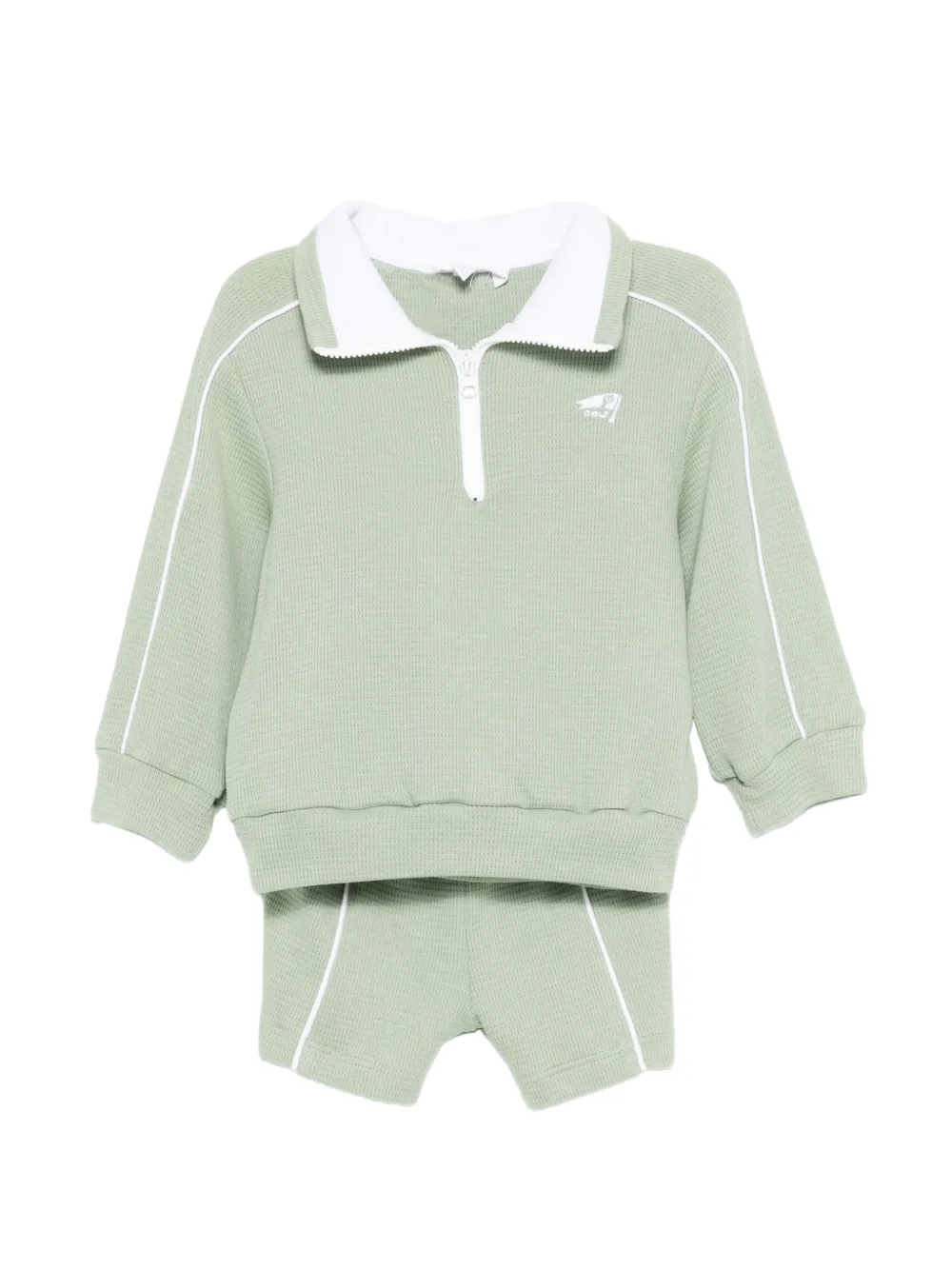 Patachou Tuta sportiva con mezza zip - Verde