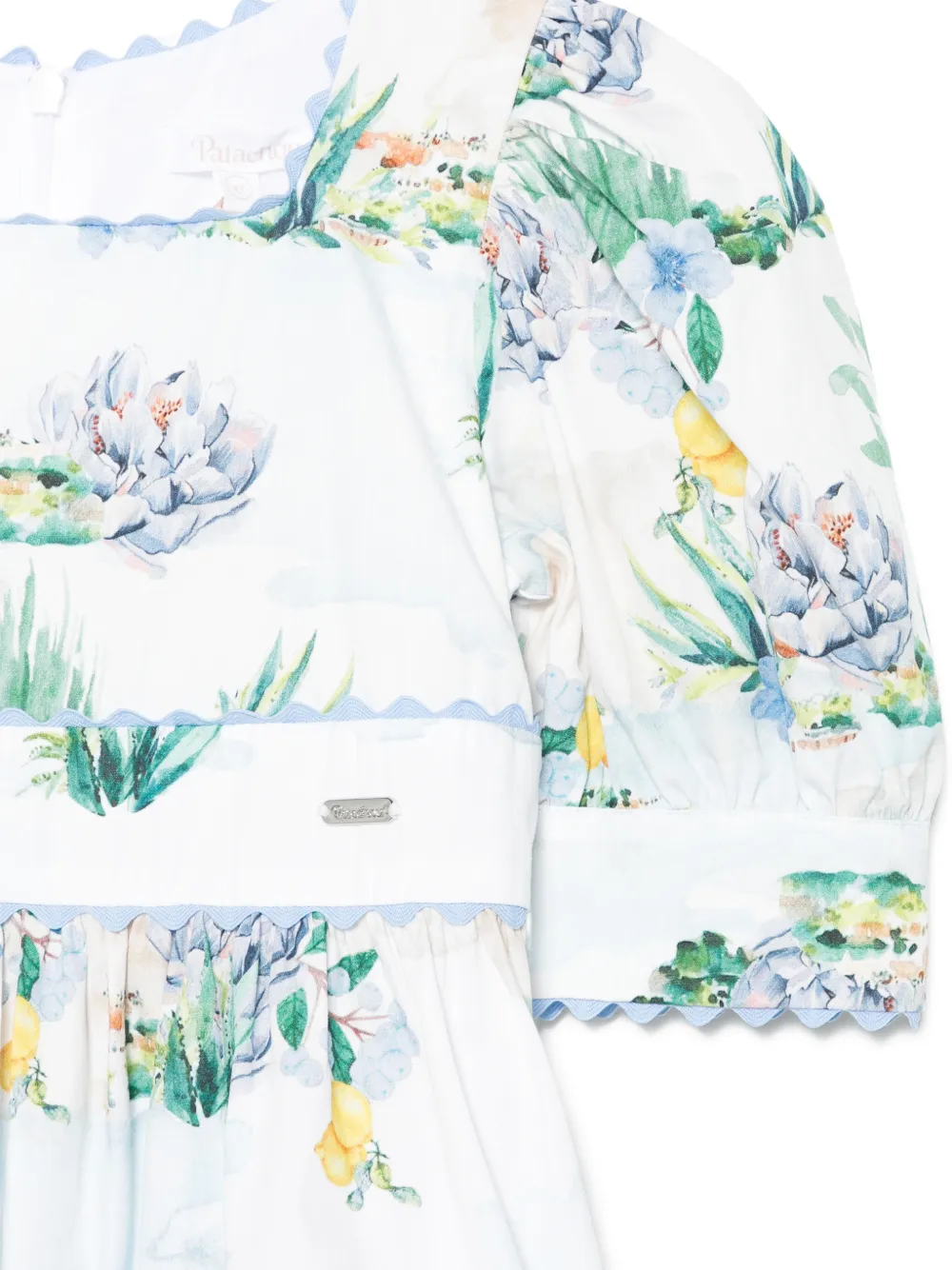 Patachou Jurk met bloemenprint en gewelfde afwerking Wit
