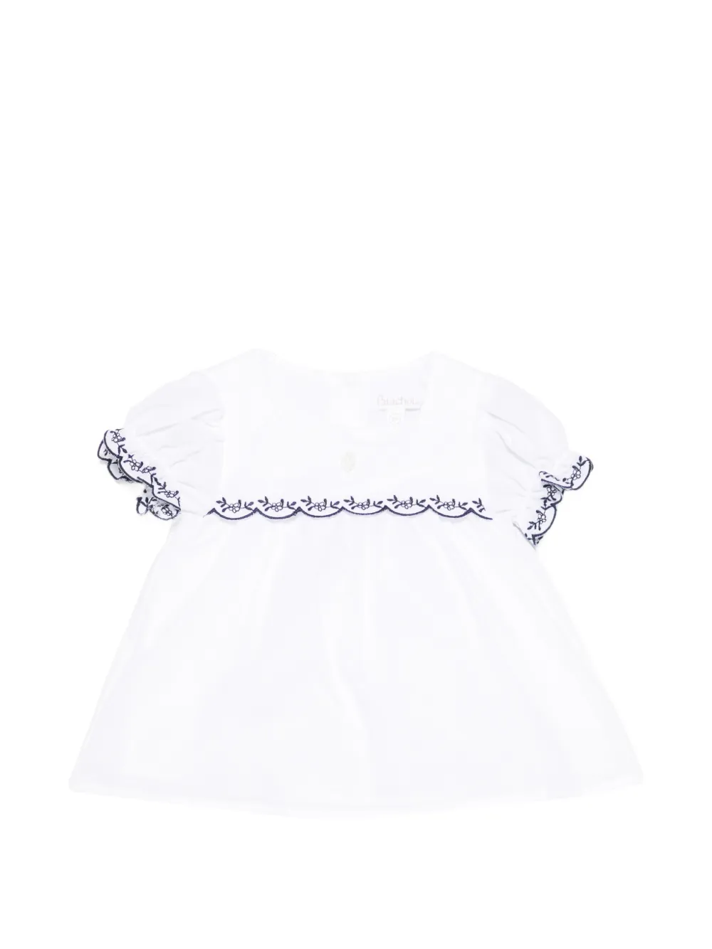 Patachou Abito con ricamo - Bianco
