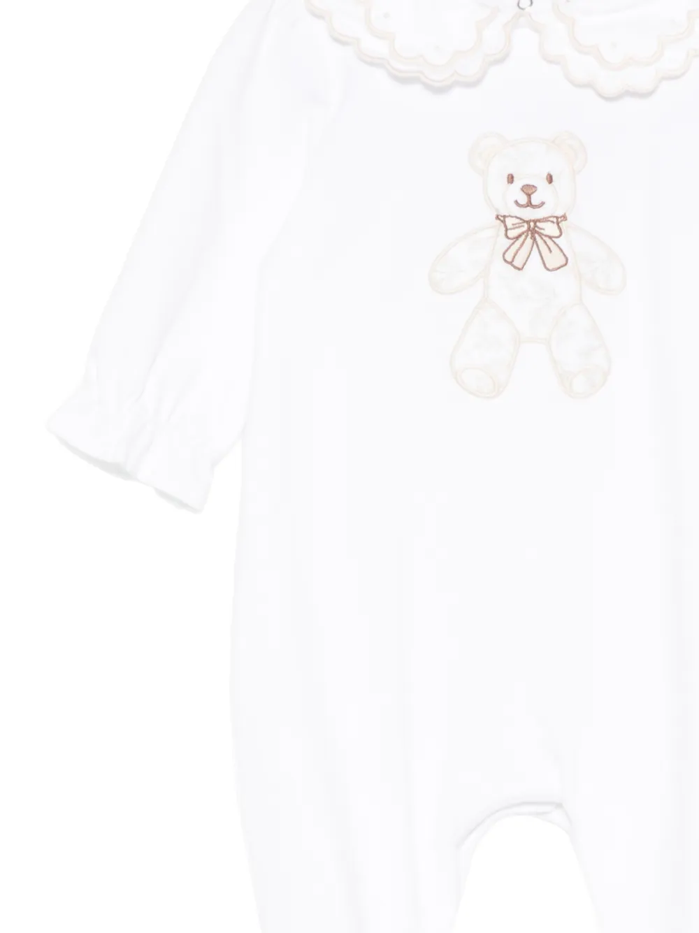 Patachou Pyjama met gewelfde kraag en teddybeer Wit