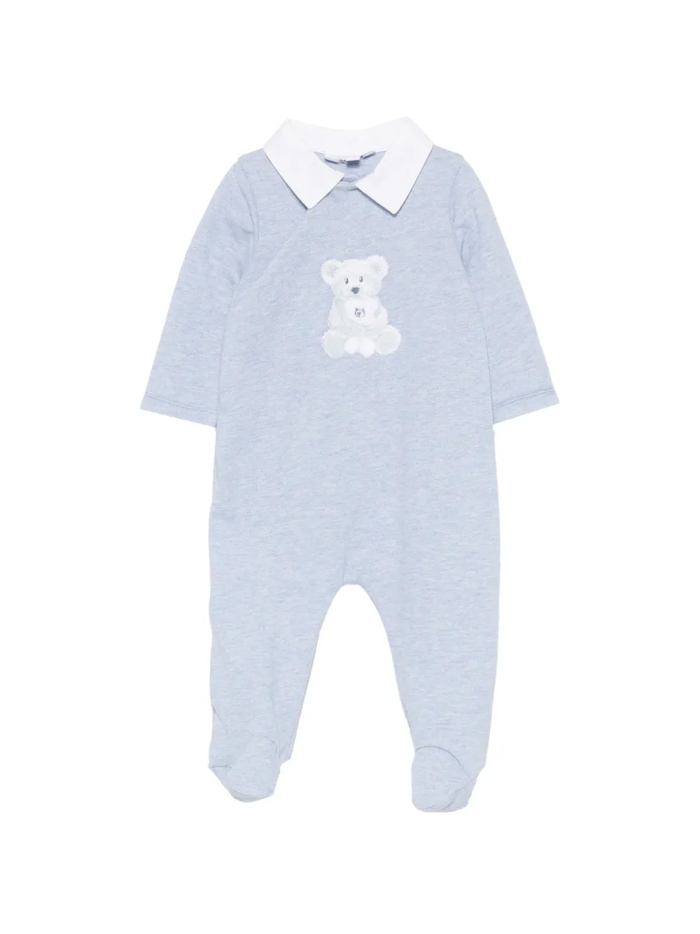 Patachou bear-embroidered pajamas - Blu