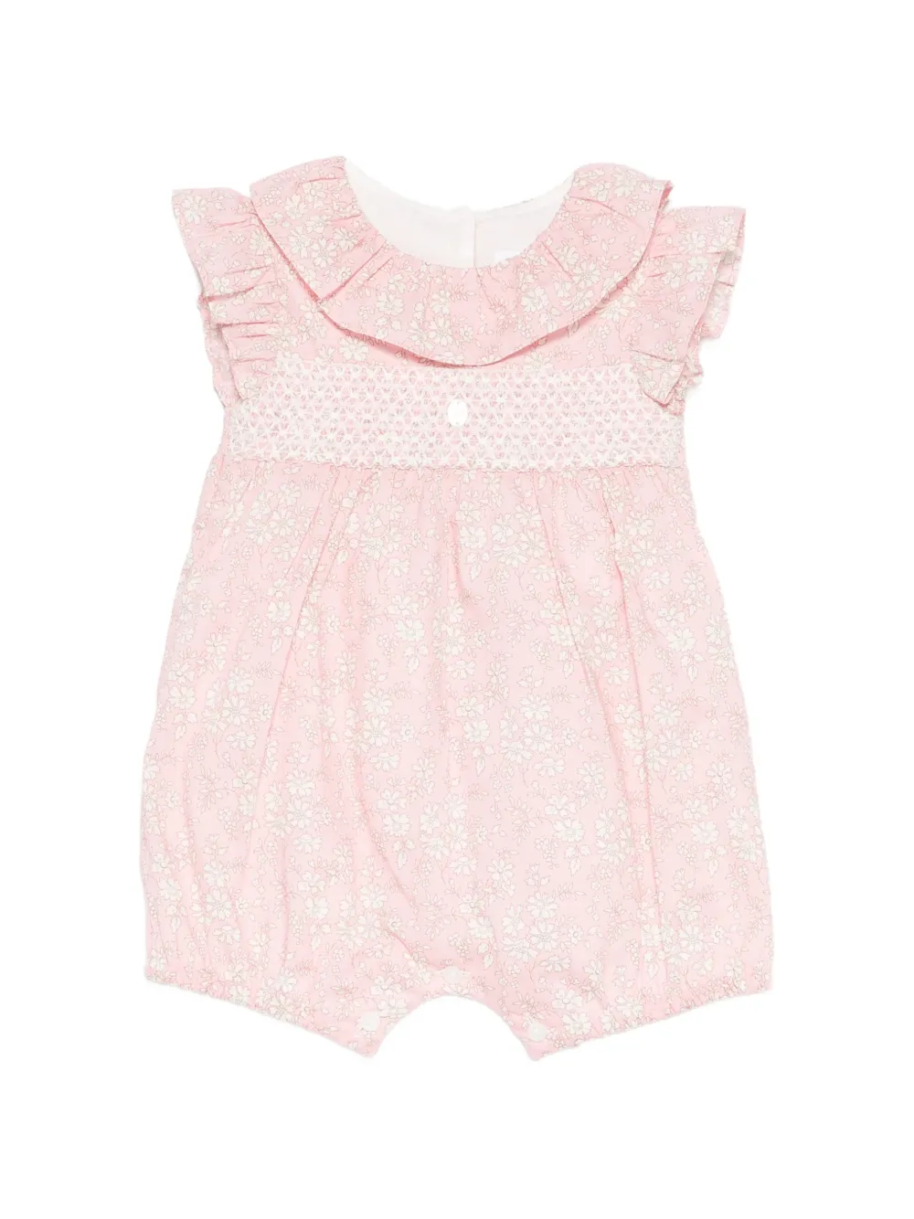 Patachou ruffled floral-pattern shorties - Rosa