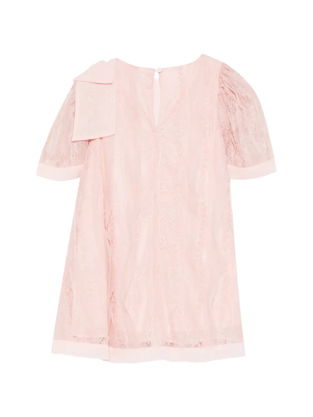 Patachou Jurk met strikdetail van kant Roze