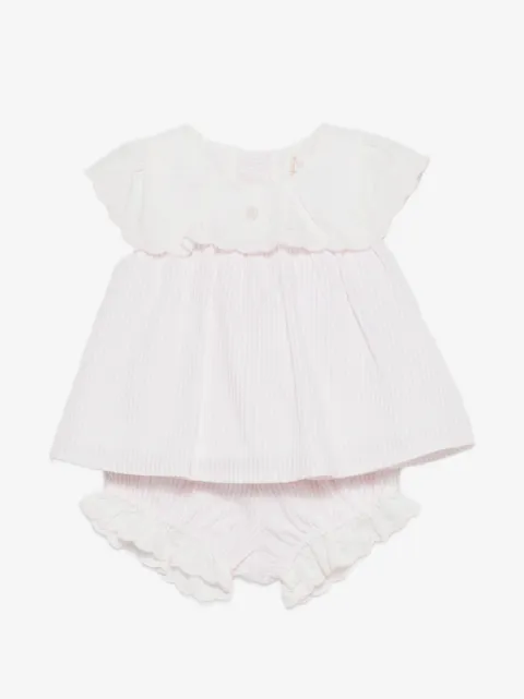 Patachou striped ruffled shorts set