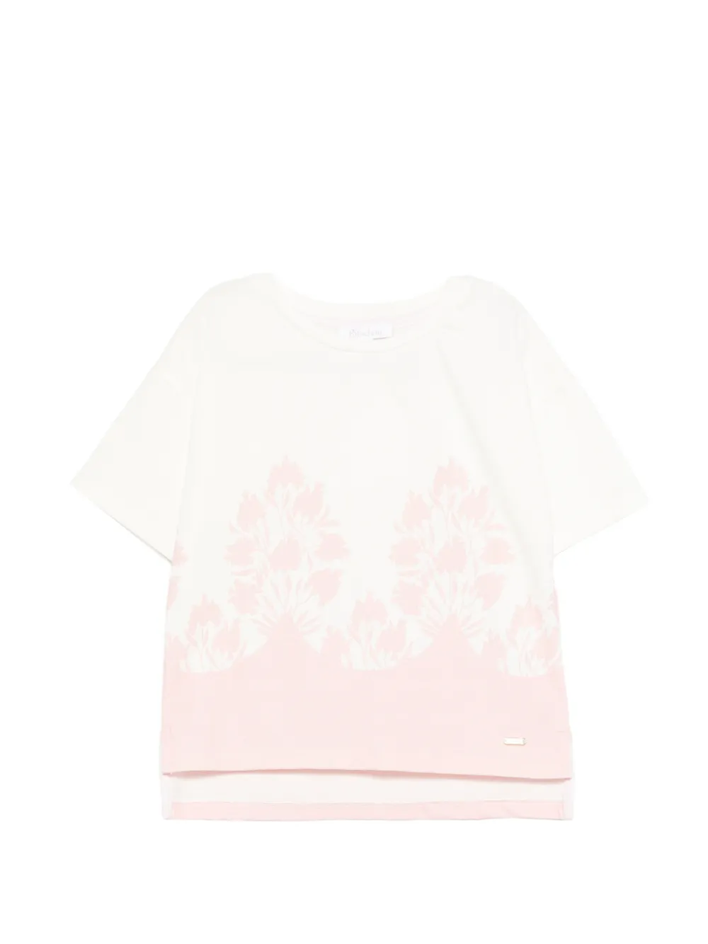 Patachou T-shirt a fiori - Bianco