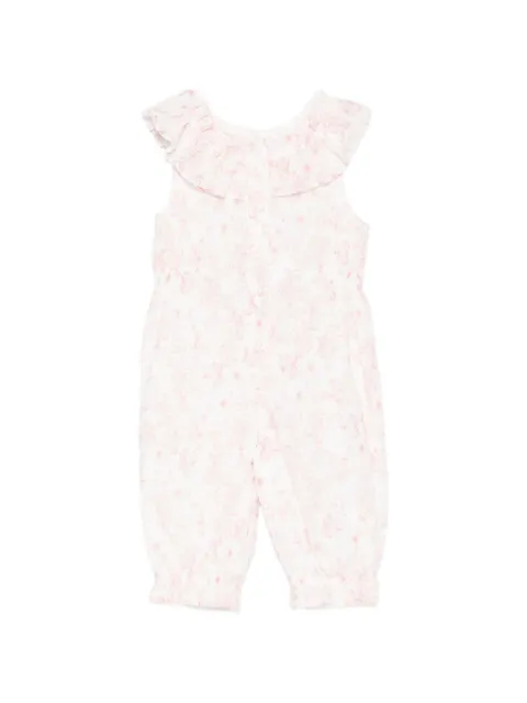 Patachou ruffled floral-pattern rompers