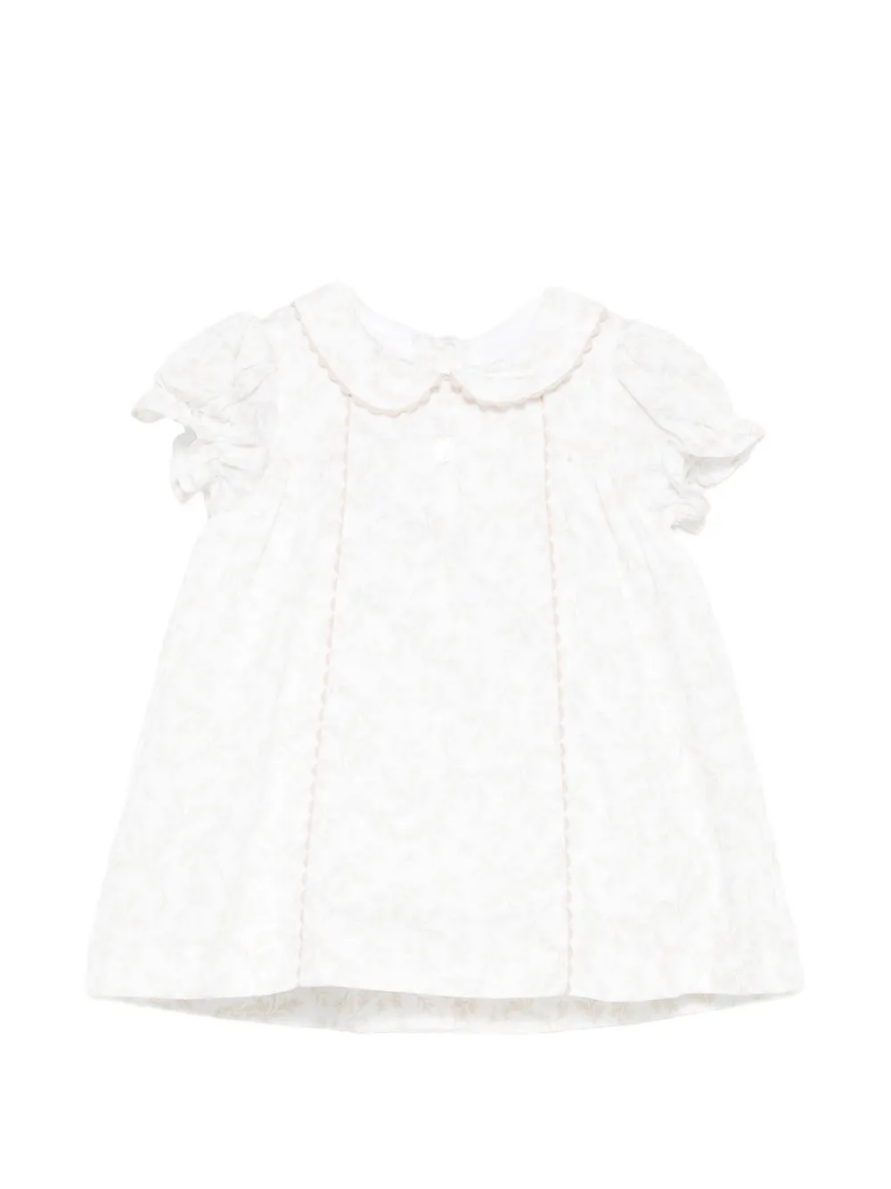 Patachou scalloped-trim dress - Bianco
