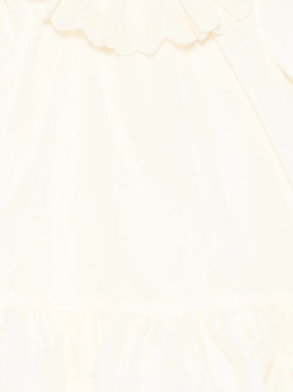 Patachou Jurk met gewelfde afwerking en ruches Beige