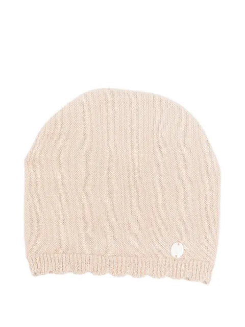 Patachou scalloped knitted beanie hat