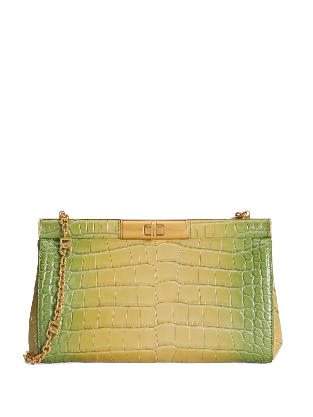 Dolce & Gabbana Marlene degradé alligator shoulder bag - Green