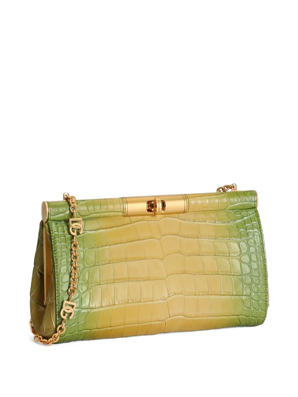 Dolce & Gabbana Marlene degradé alligator schoudertas Groen