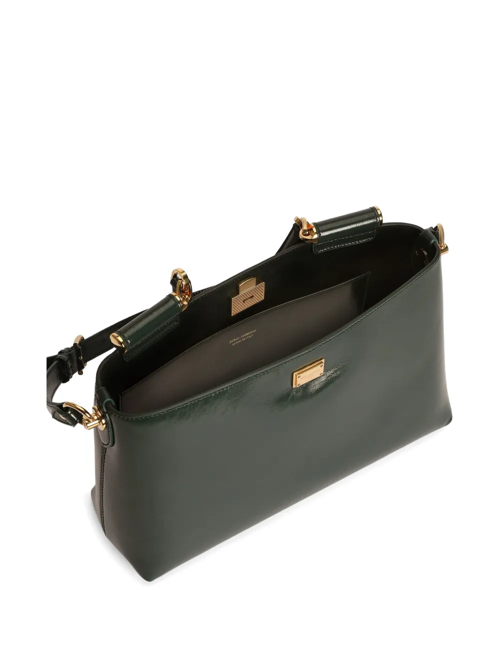 Dolce & Gabbana Vittoria medium kalfsleren handtas Groen