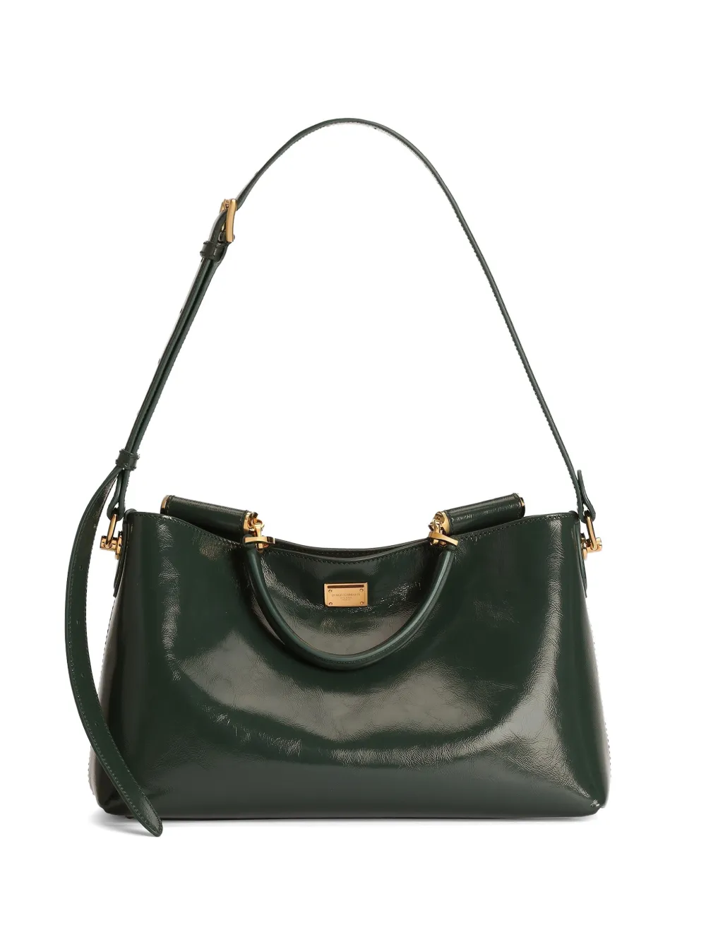 Dolce & Gabbana Borsa a mano Vittoria media in pelle di vitello - Verde