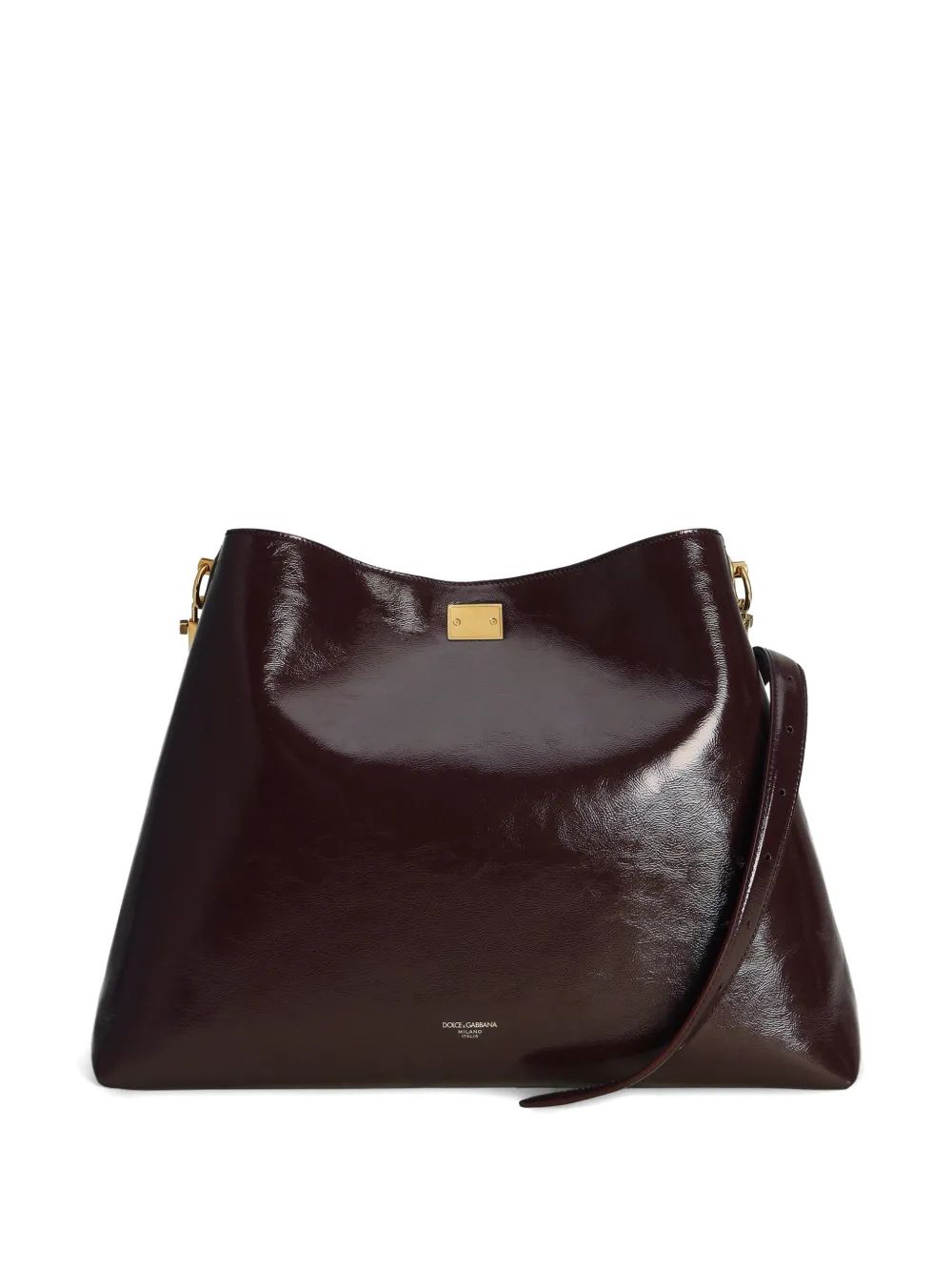 Dolce & Gabbana Vittoria grote kalfsleren schoudertas Rood